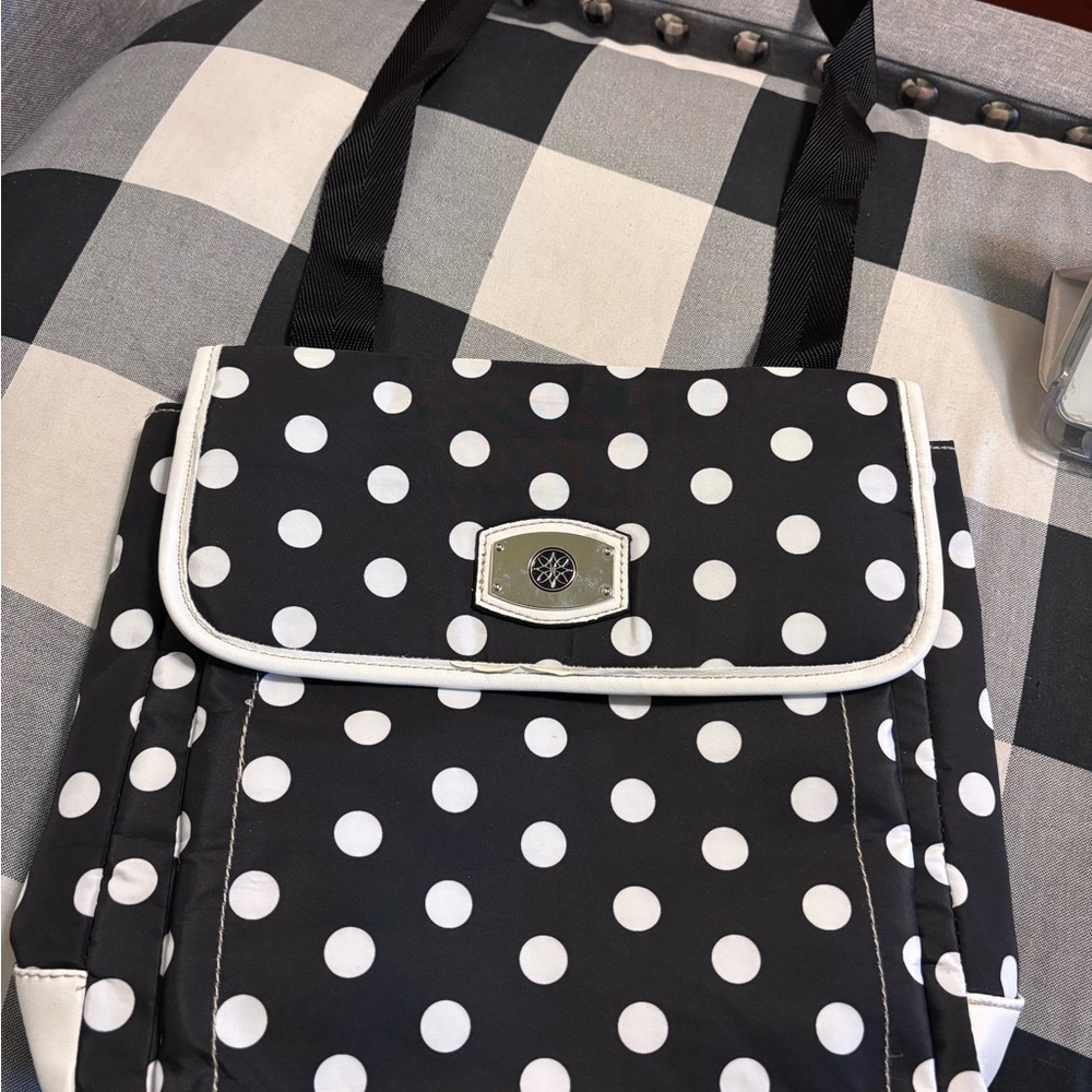 Polka Dot Black and White Convertible Bag